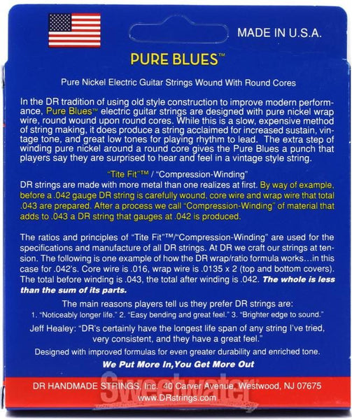 DR Pure Blues Strings for Bass Guitar